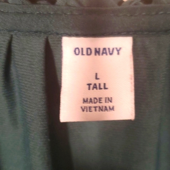 Old Navy Hunter green pull over blouse Size Large Tall - Picture 3 of 12